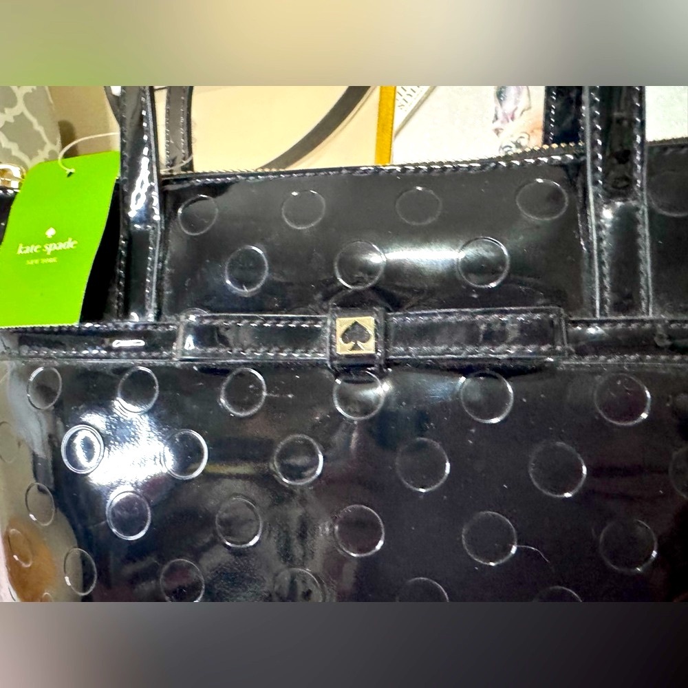 Kate Spade Black Patent Jeralyn Camellia Street Shoulder Bag - NEW with tags - Picture 16 of 16